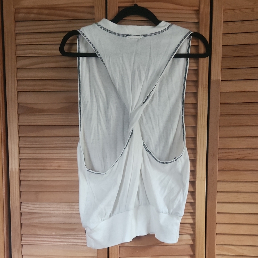 Never Worn FP Movement White Sleeveless Twist-Back Top